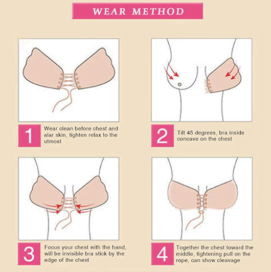 how to wear stick on bra