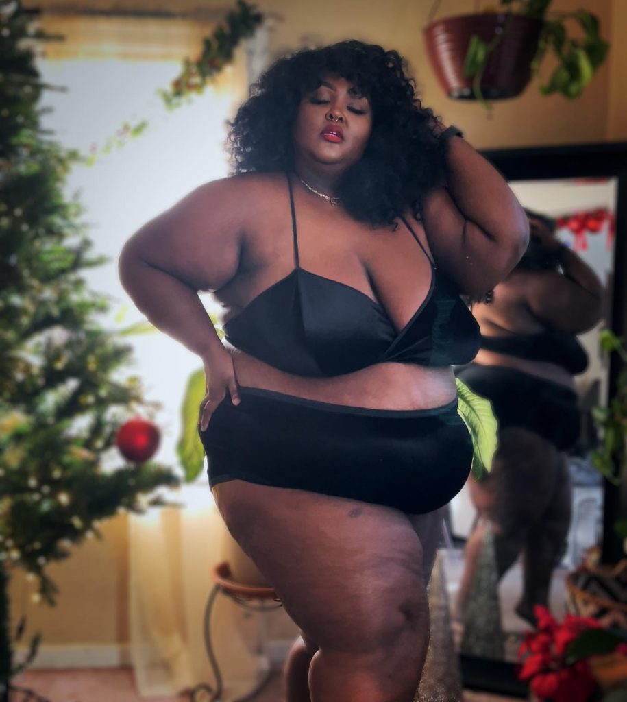 bbw lingerie model