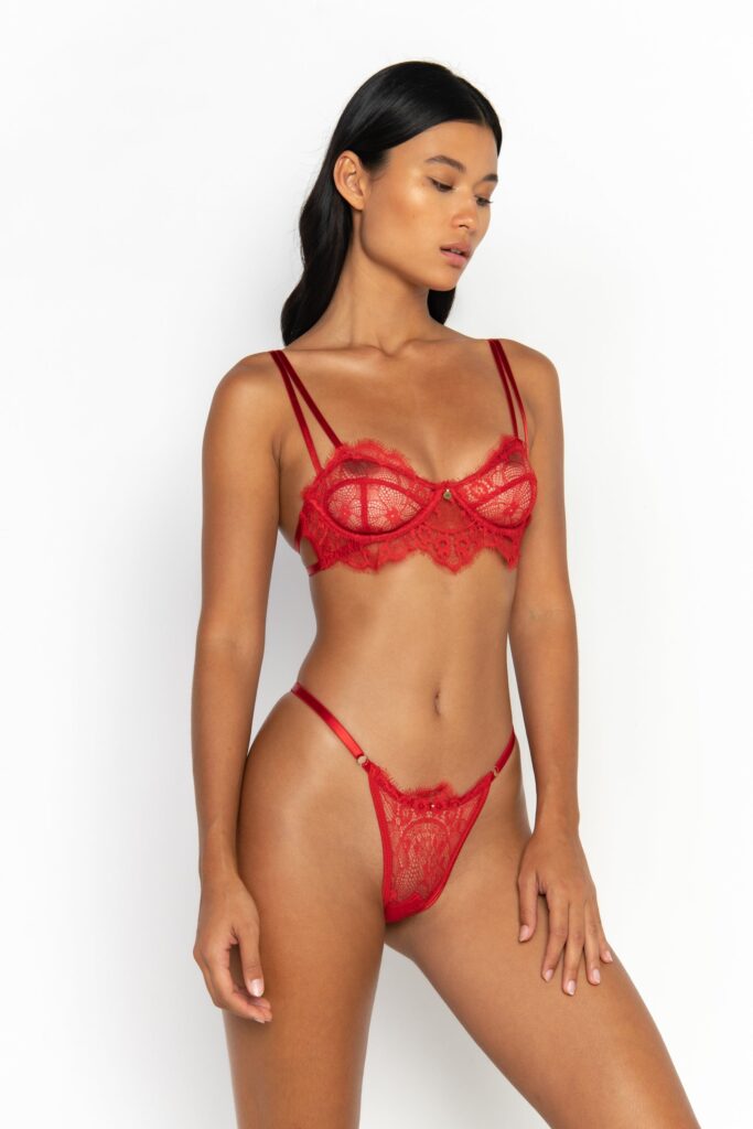 red lace lingerie